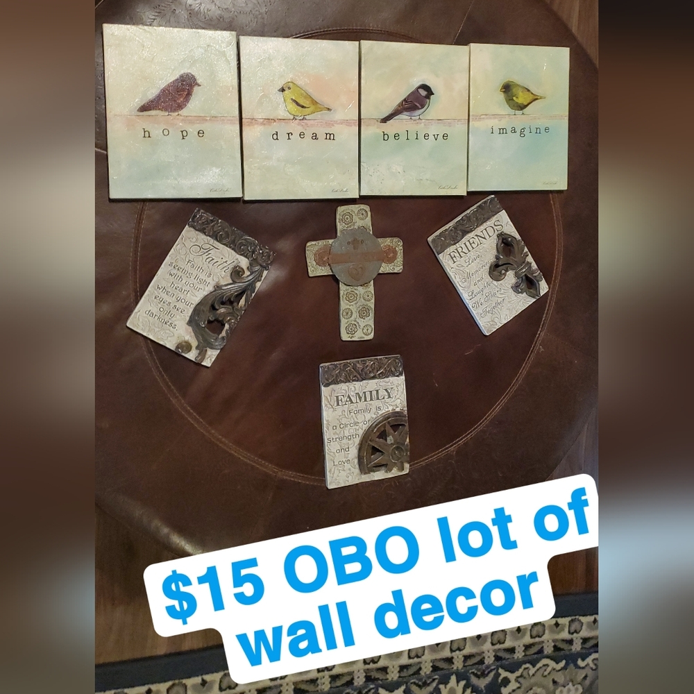 Bird and Inspirational Quote Wall Decor Set